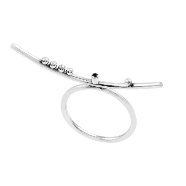 925 Sterling Silver Ethnic Silver Gemstone Ring