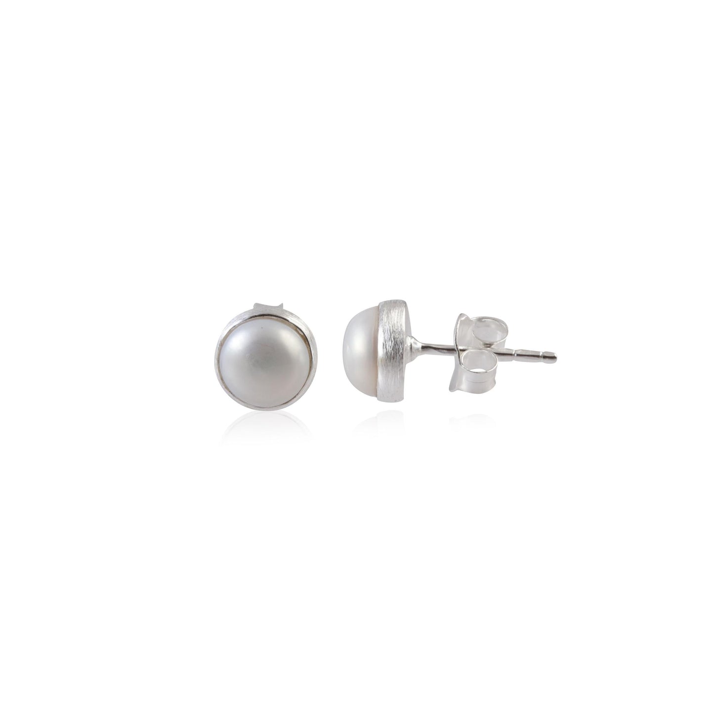 Round Cut Everday Jewellery with Push Back Closure Silver Earring