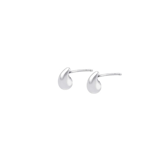 925 Silver Drop Plain Studd Earring