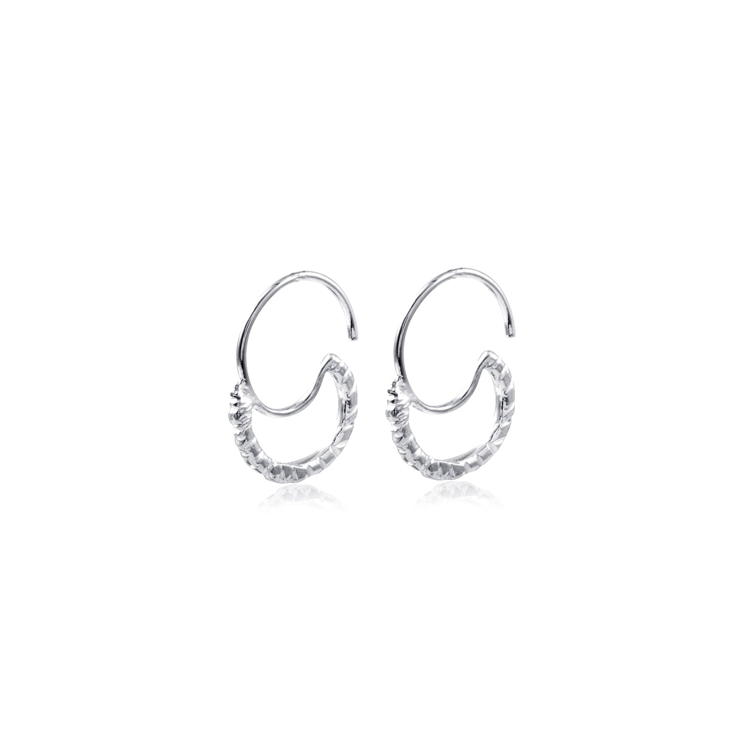 Stylish Plain  Silver Earring made with 925 Sterling Silver