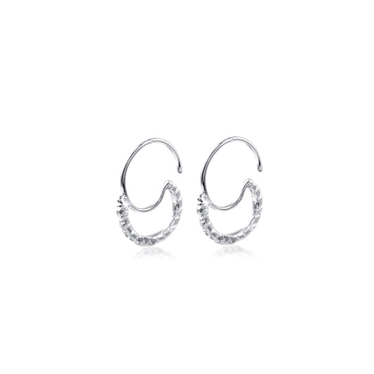 Stylish Plain  Silver Earring made with 925 Sterling Silver