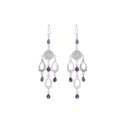 Premium Multi Gemstone Drop Earring made with 925 Sterling Silver