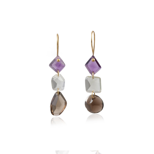 925 Silver Multi Gemstone Earring