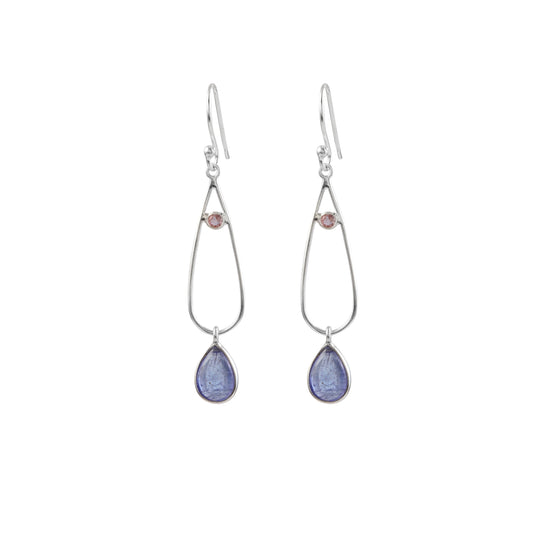 Stone drop earring