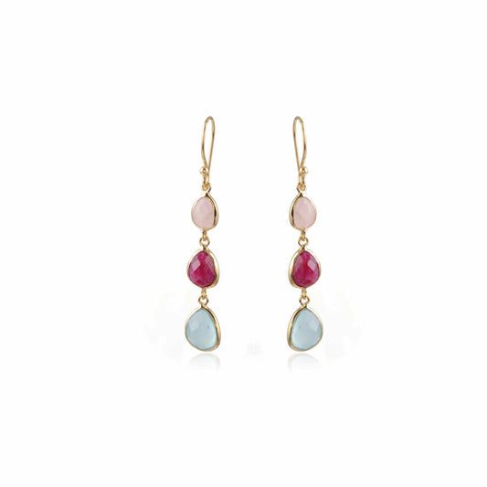 925 Silver hammer stone Earring