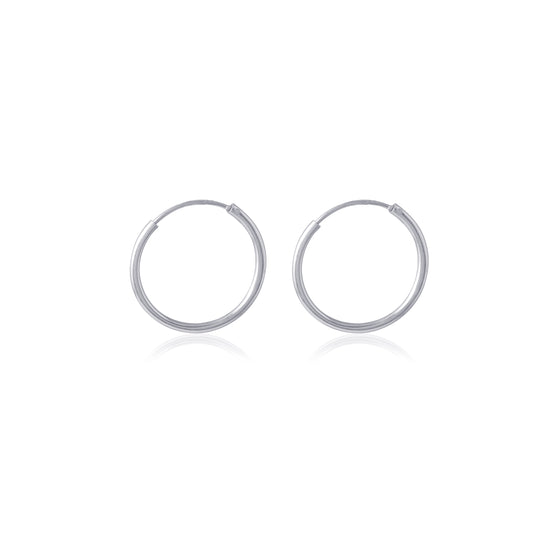 925 Silver Plain Bali Earring