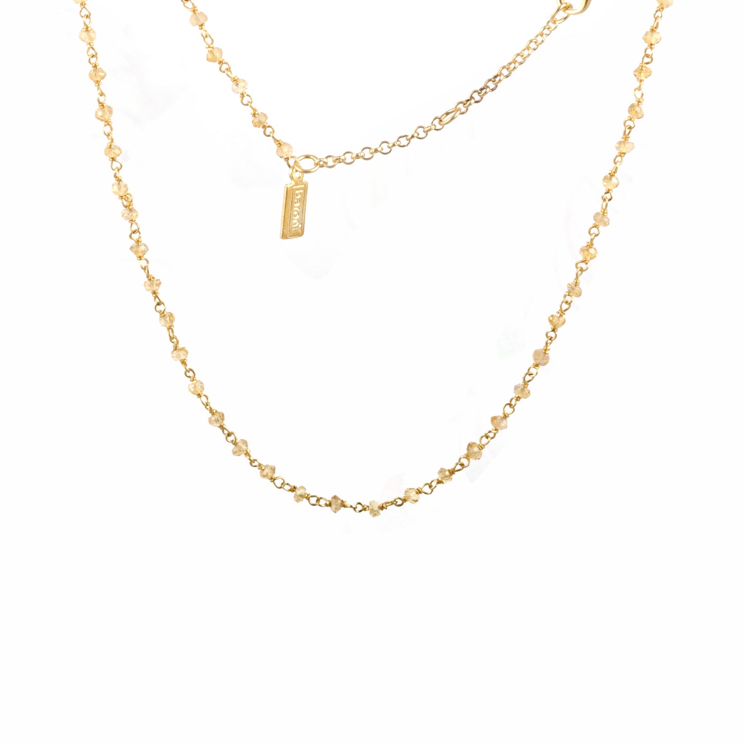Gemstone Beads Necklace with 925 Sterling Silver
