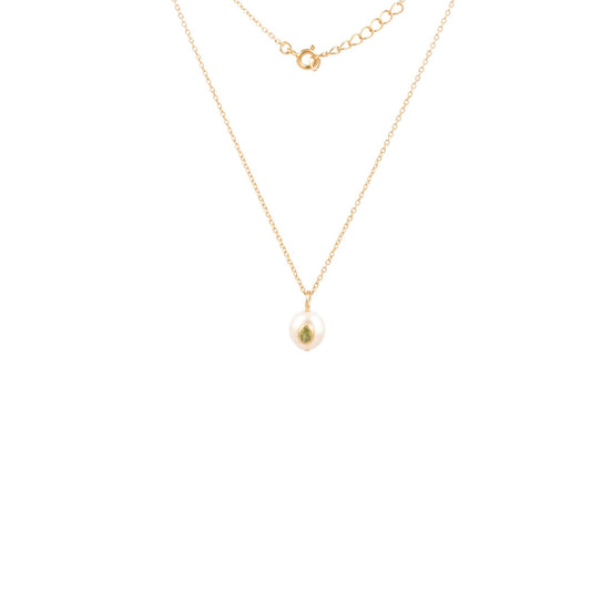 925 Sterling silver pearl gemstone necklace