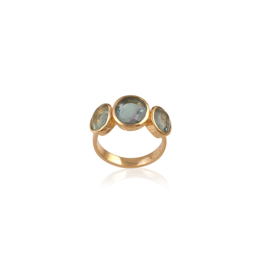 Silver Multi Gemstone Ring