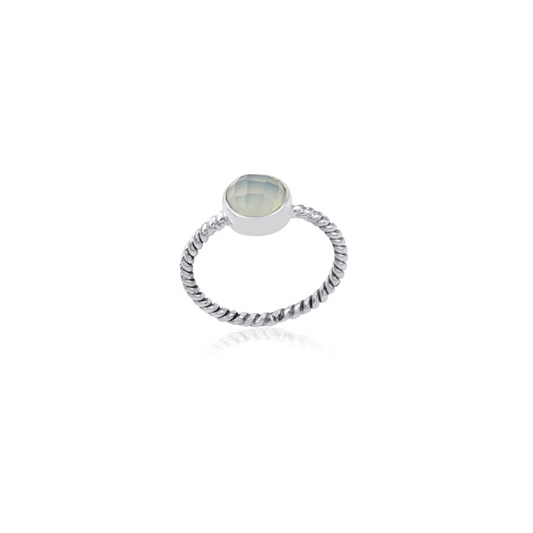 Silver Ethnic Stone Ring
