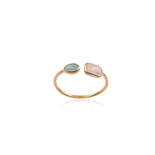 Shiny Silver Gemstone Ring with 925 Sterling Silver