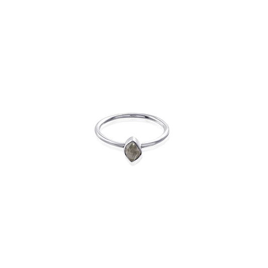 925 Sterling Silver Single Stone Silver Ring