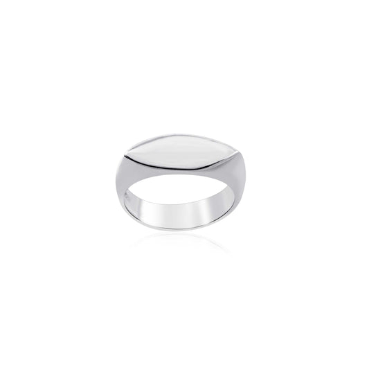 Designer Plain Silver Ring With 925 Sterling Silver