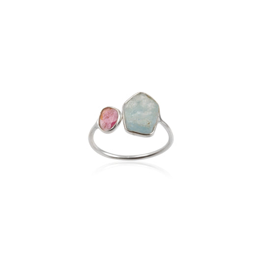 Silver Multi Stone Ring