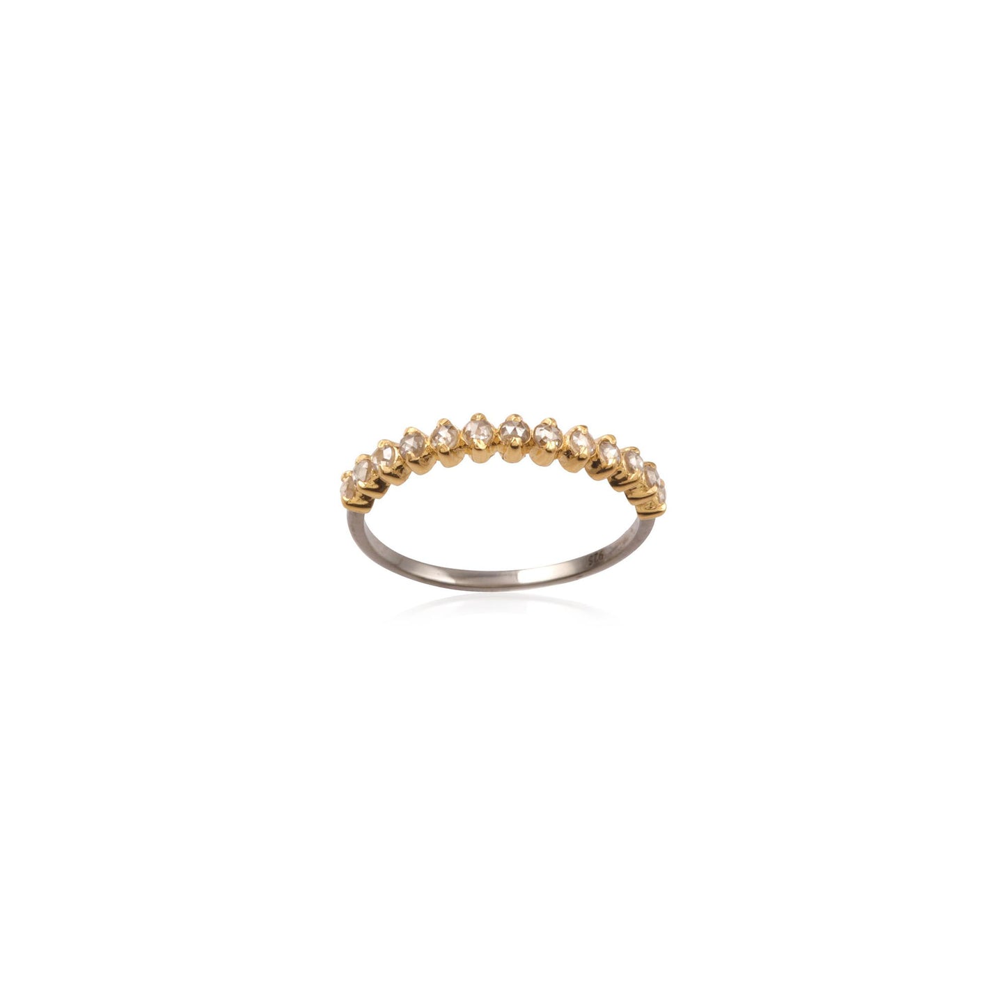 925 Sterling Silver Multi  Stone Silver Ring