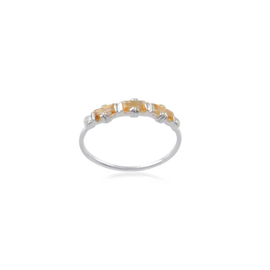 925 Sterling Silver Multi Gem Stone Silver Ring