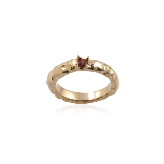 Silver Modern Gemstone Ring