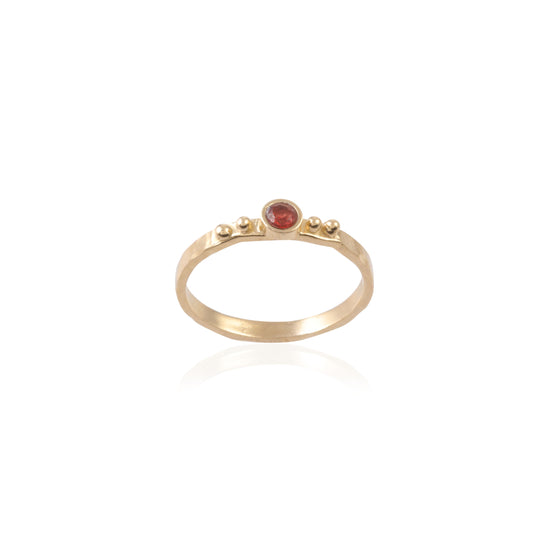 Silver Single Stone Ring