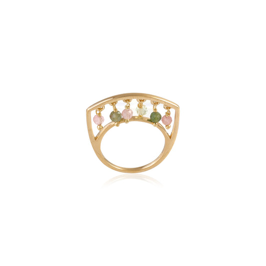 Bead Silver Ring with 925 Sterling Silver