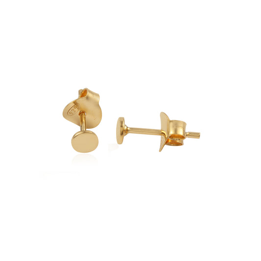925 Silver Plain Studd Earring