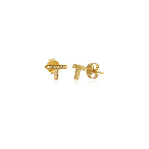 Multi Zircon CZ Collection Shiny Gold Silver Earring