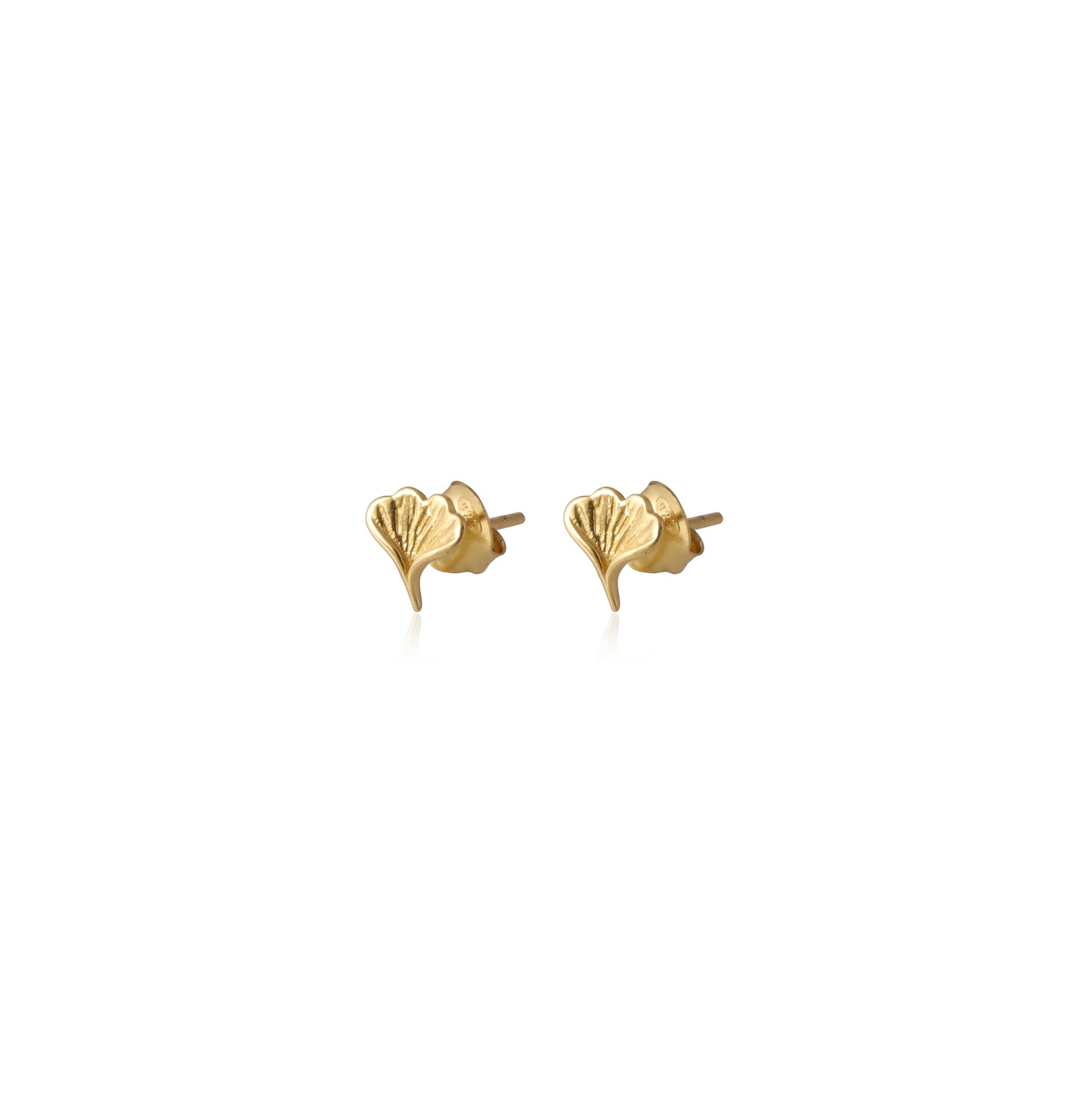 925 Silver Plain Gold Stud Earring