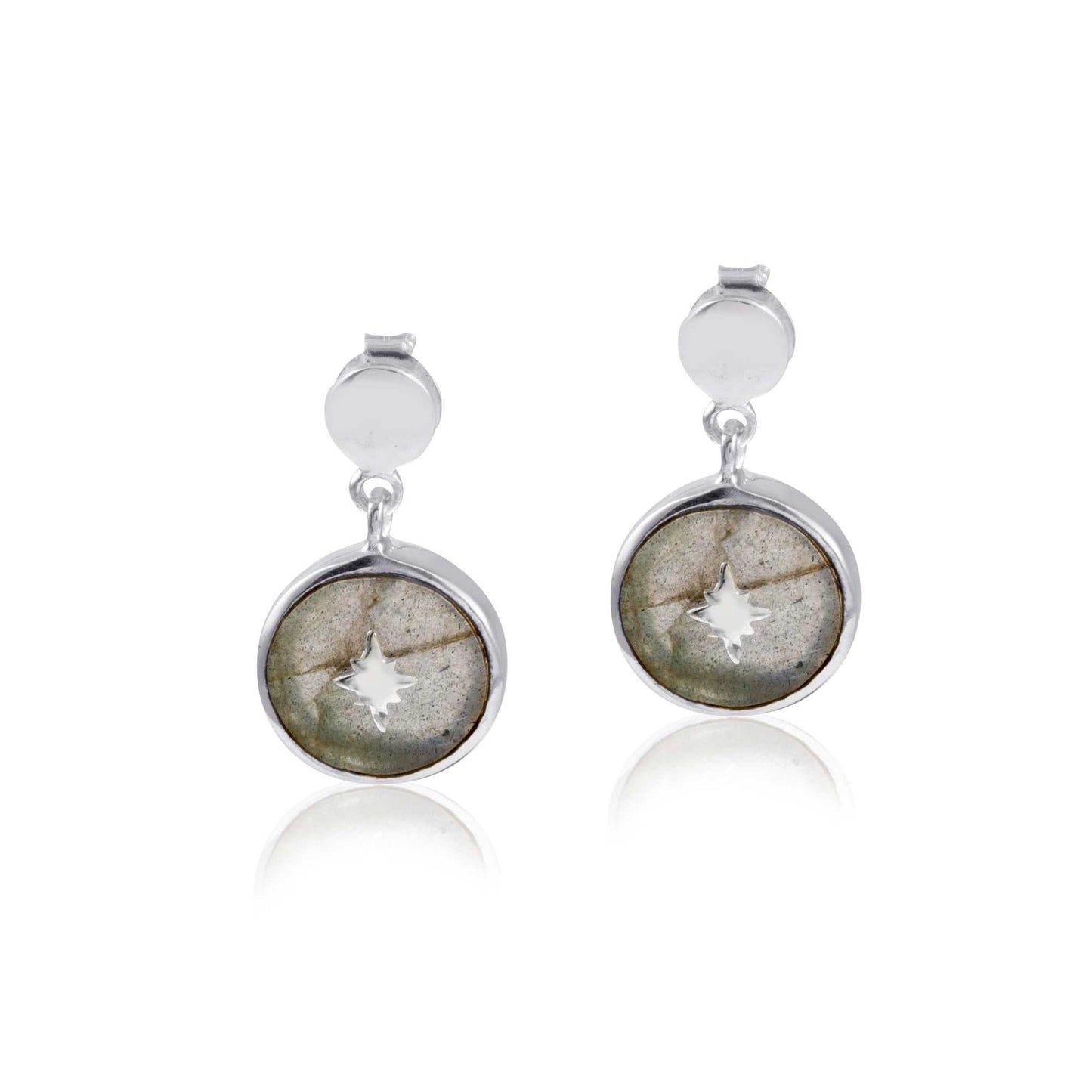 925 Silver Symbol Stone Earring