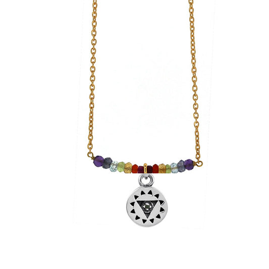 Mix Stones Silver Necklace with 925 Sterling Silver