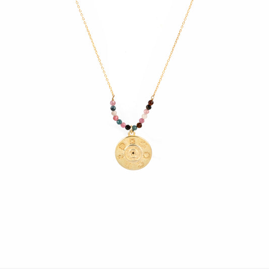 Sterling silver gemstone beads necklace