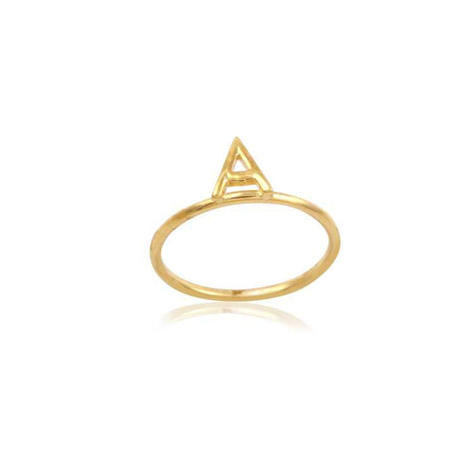 925 Sterling Silver Plain A Alphabet Silver Ring