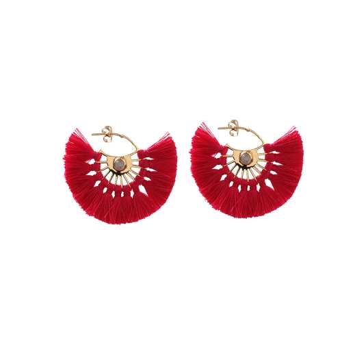 Silver Single Stone Earring