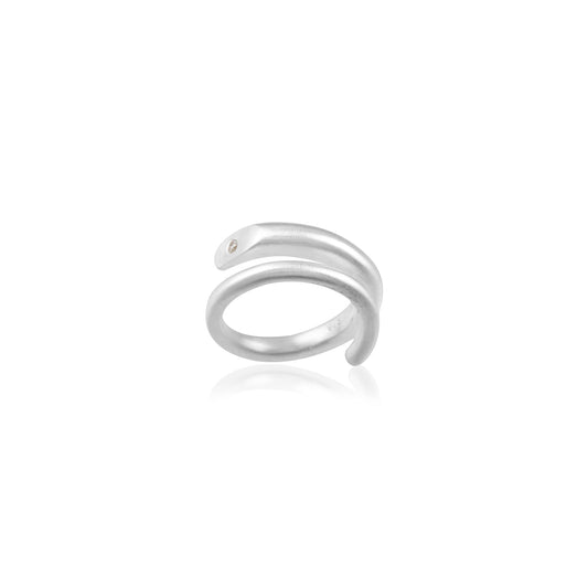 Snake Collection Gemstone Silver Ring for Women's