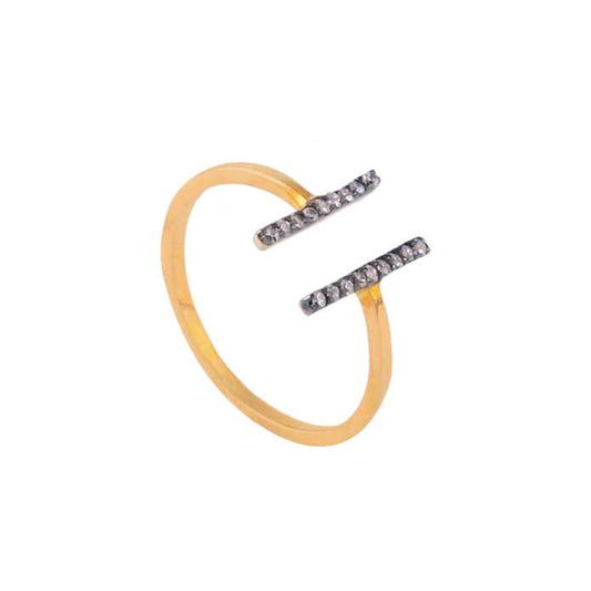 Silver Modern Ring With Stone