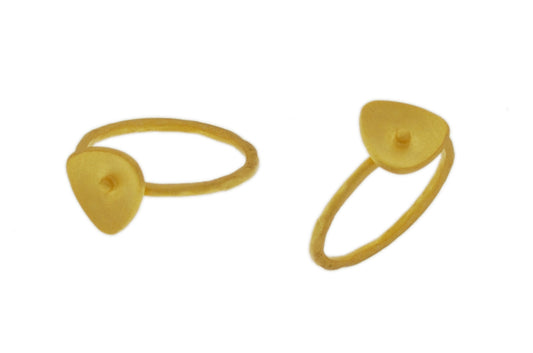 Plain gold plated  stylish ring