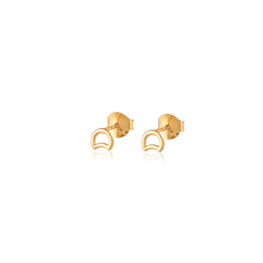 Moon shape Gold Platted Silver Earring for Women