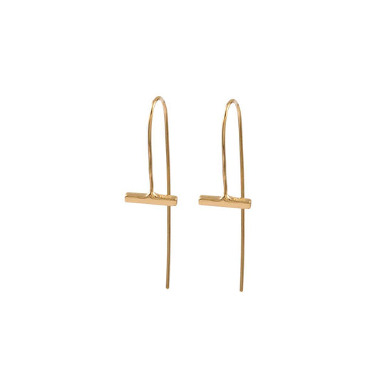 Plain drop  earring