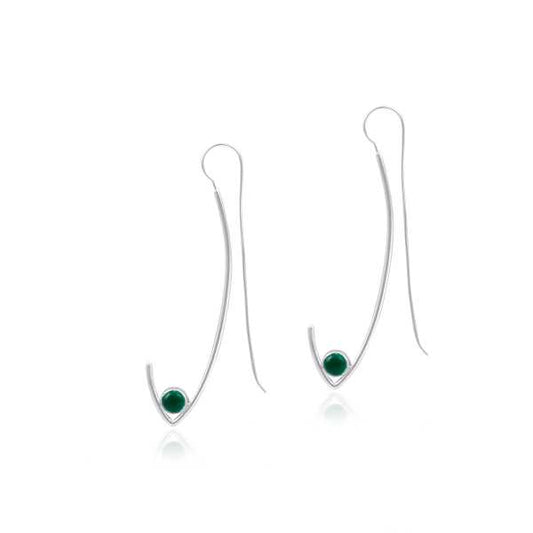925 Silver Single Stone Earring